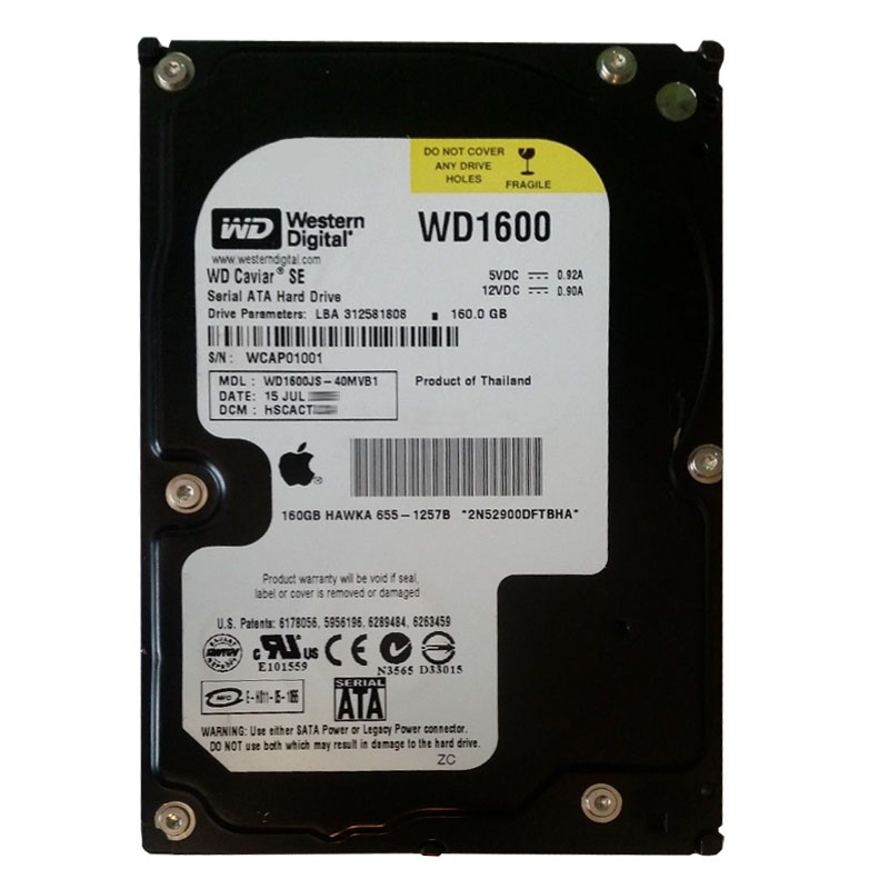 Western Digital - 160GB 7.2K SATA 3.0Gbps 3.5" 8MB Hard Drive - WD1600JS-40MVB1
