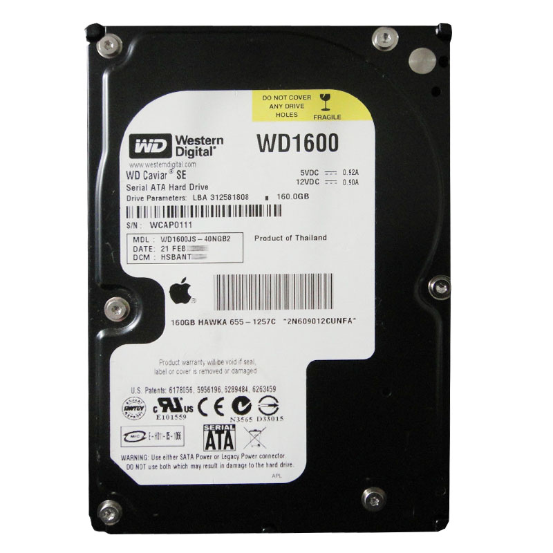 Western Digital - 160GB 7.2K SATA 3.0Gbps 3.5" 8MB Hard Drive - WD1600JS-40NGB2