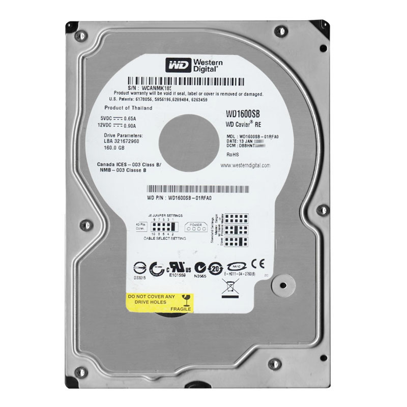 Western Digital - 160GB 7.2K ATA/100 3.5" 8MB Cache Hard Drive - WD1600SB-01RFA0