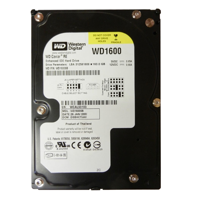 Western Digital - 160GB 7.2K ATA/100 3.5" 8MB Cache Hard Drive - WD1600SB