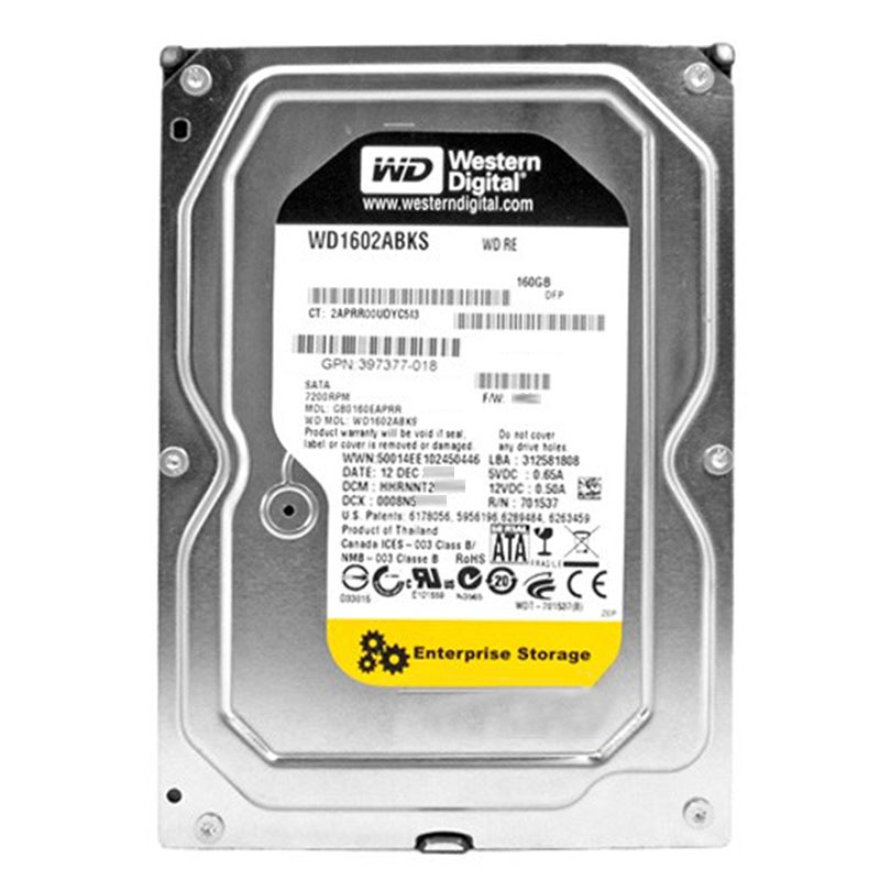 Western Digital - 160GB 7.2K SATA 3.0Gbps 3.5" 16MB Hard Drive - WD1602ABKS
