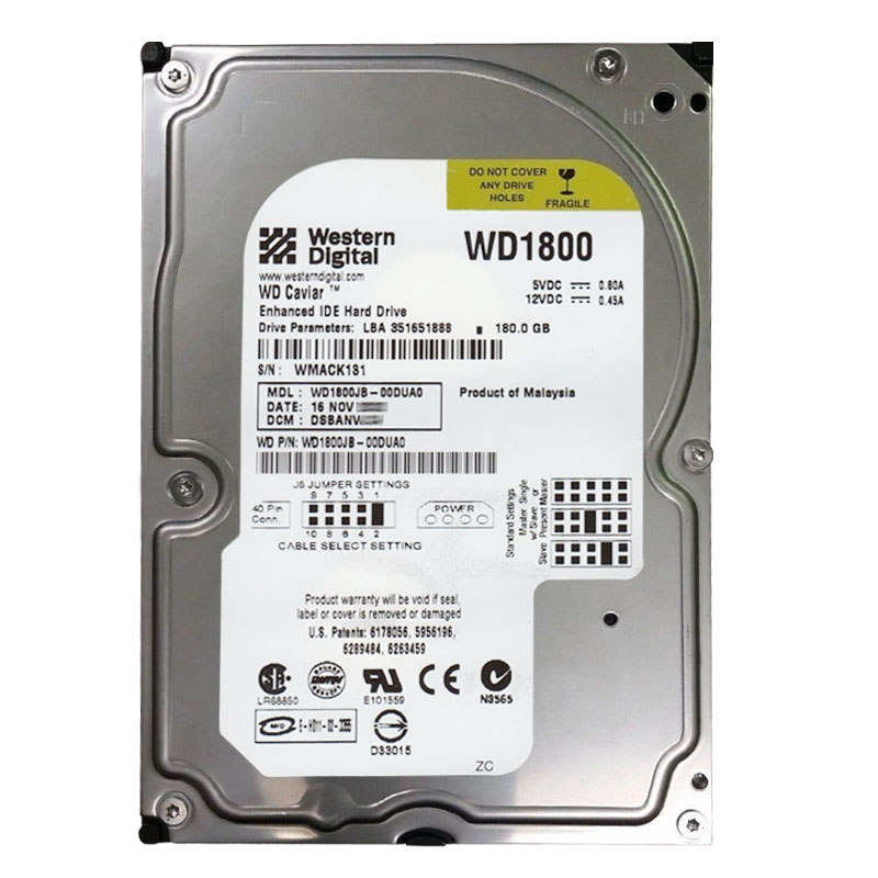 Western Digital - 180GB 7.2K EIDE 3.5" 8MB Hard Drive - WD1800JB-00DUA0