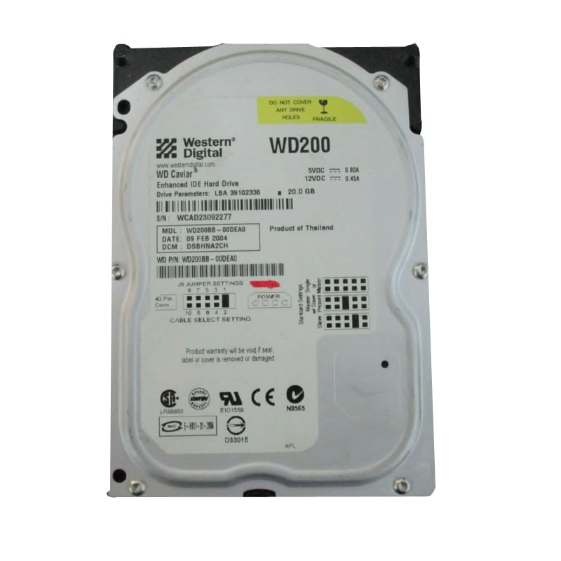 Western Digital - 20GB IDE 3.5" Hard Drive - WD200