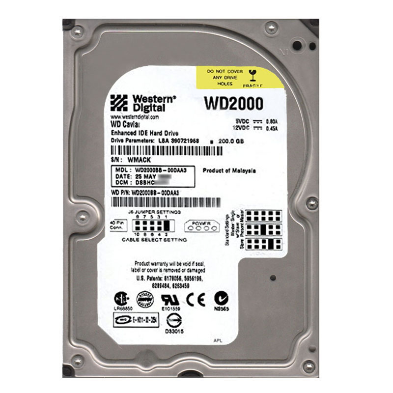 Western Digital - 200GB 7.2K IDE 3.5" 2MB Cache Hard Drive - WD2000BB-00DAA3