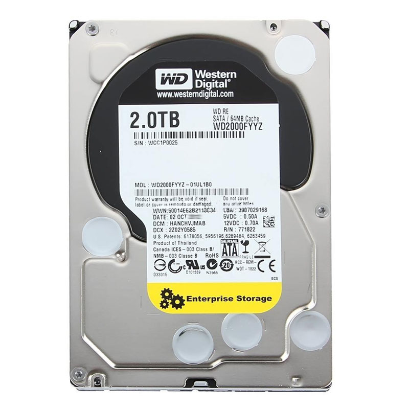 Western Digital - 2TB 7.2K SATA 3.5" 64MB Cache Hard Drive - WD2000FYYZ-01UL1B1