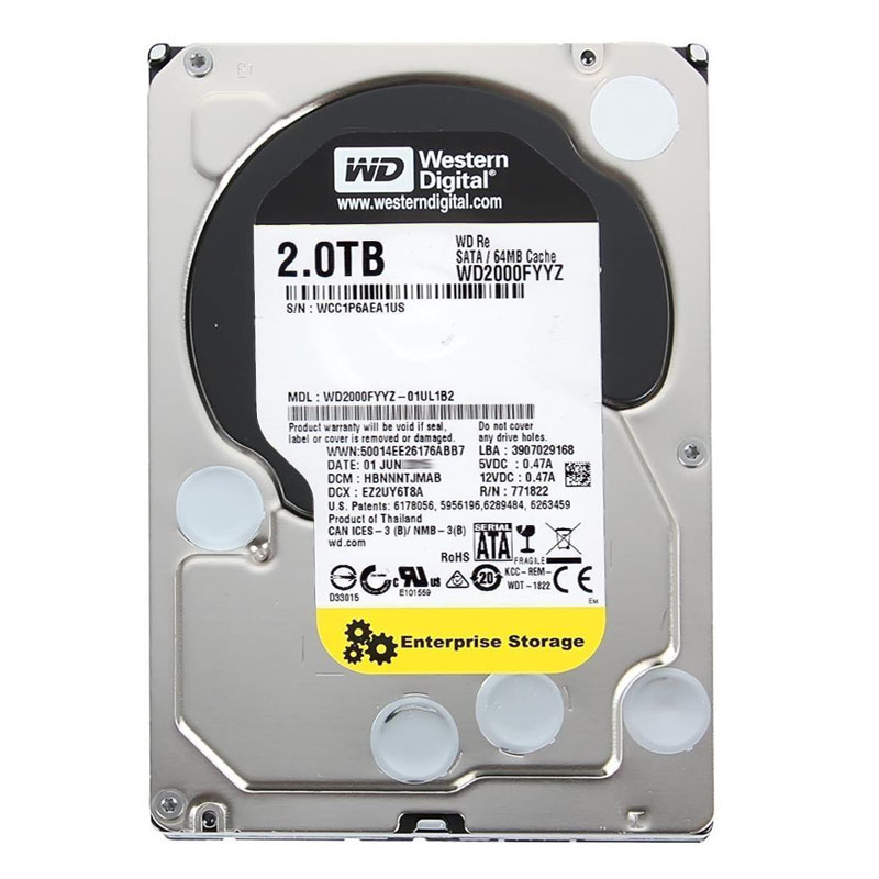 Western Digital - 2TB 7.2K SATA 3.5" 64MB Cache Hard Drive - WD2000FYYZ-01UL1B2