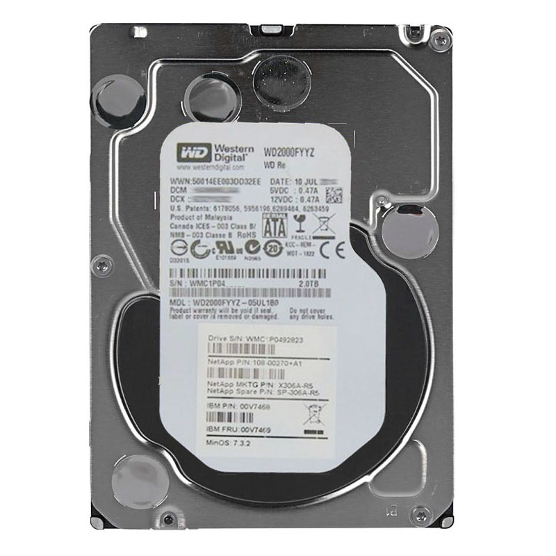 Western Digital - 2TB 7.2K SATA 6.0Gbps 3.5" 64MB Cache Hard Drive - WD2000FYYZ-05UL1B0