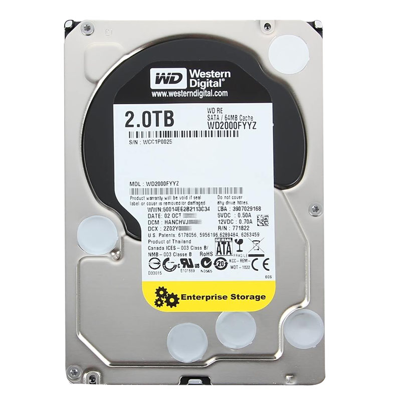 Western Digital - 2TB 7.2K SATA 6.0Gbps 3.5" 64MB Hard Drive - WD2000FYYZ
