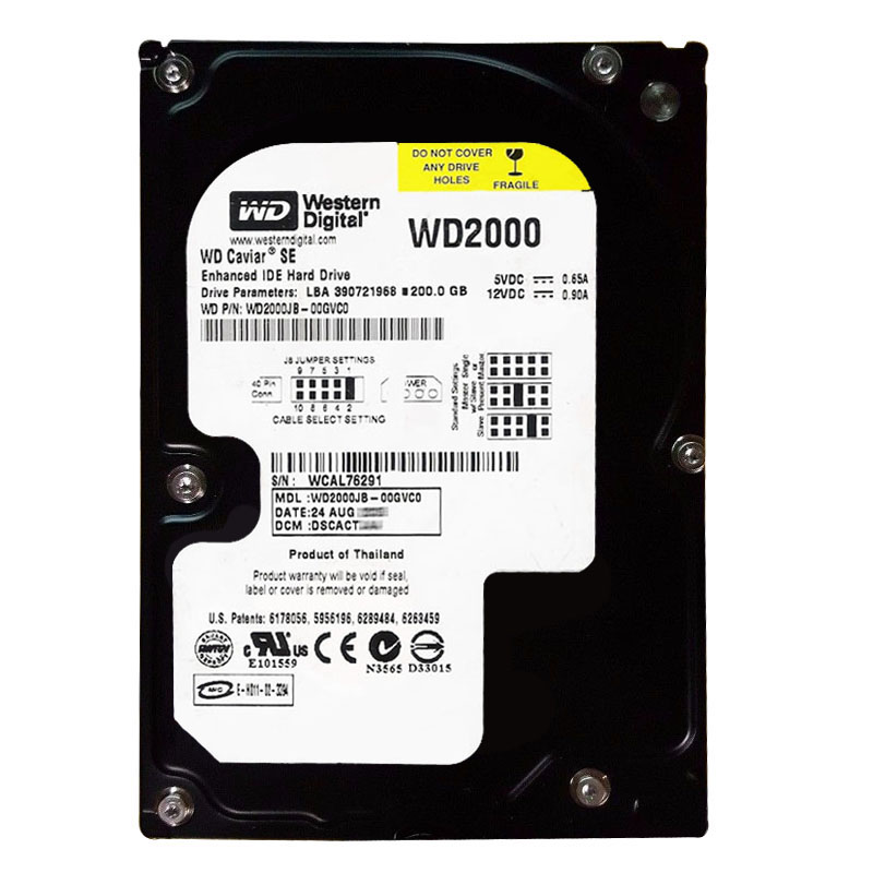 Western Digital - 200GB 7.2K IDE 3.5" 8MB Cache Hard Drive - WD2000JB-00GVC0