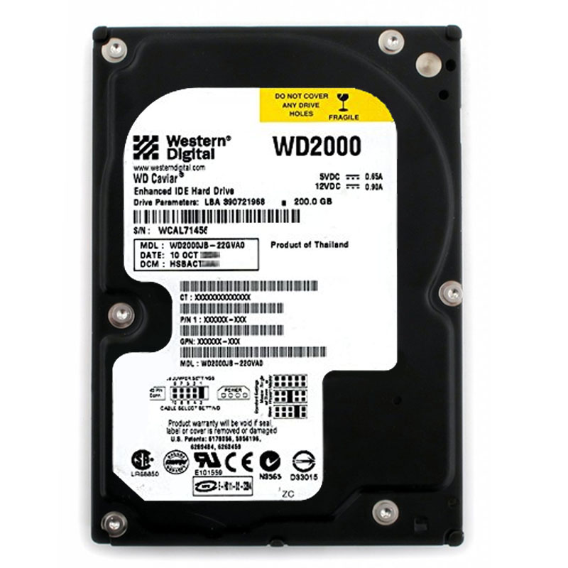 Western Digital - 200GB 7.2K IDE 3.5" 8MB Cache Hard Drive - WD2000JB-22GVA0
