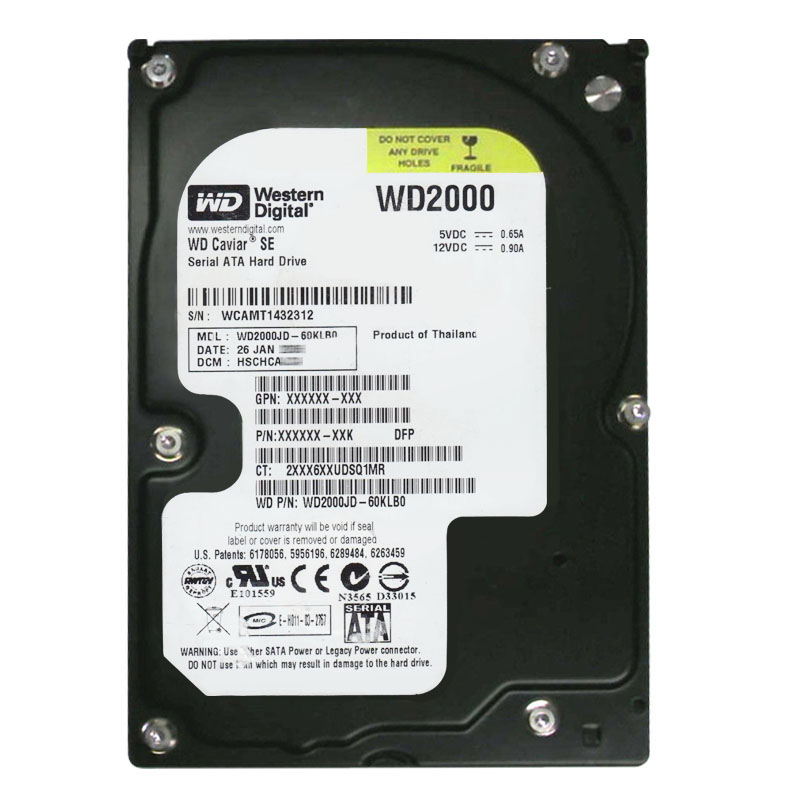Western Digital - 200GB 7.2K SATA 1.5Gbps 3.5" 8MB Hard Drive - WD2000JD-60KLB0