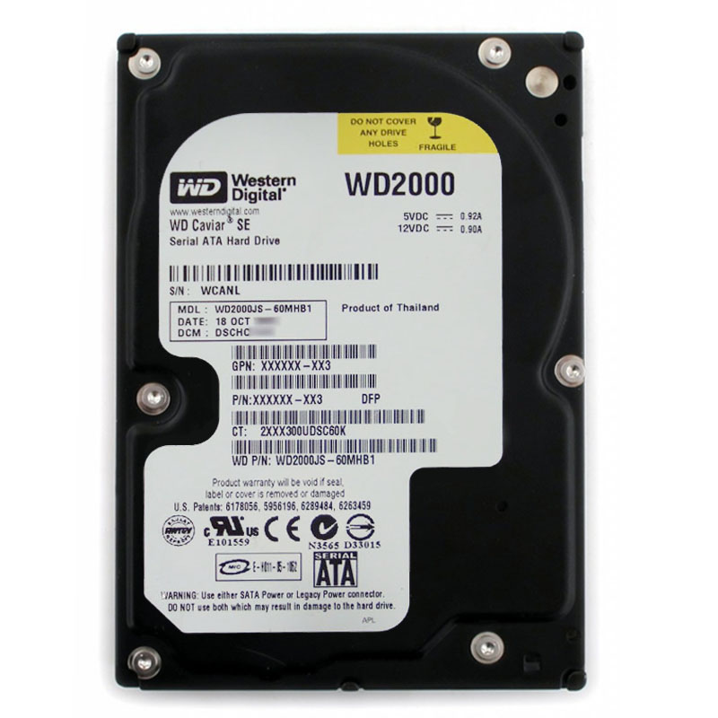Western Digital - 200GB 7.2K SATA 3.0Gbps 3.5" 8MB Cache Hard Drive - WD2000JS-60MHB1