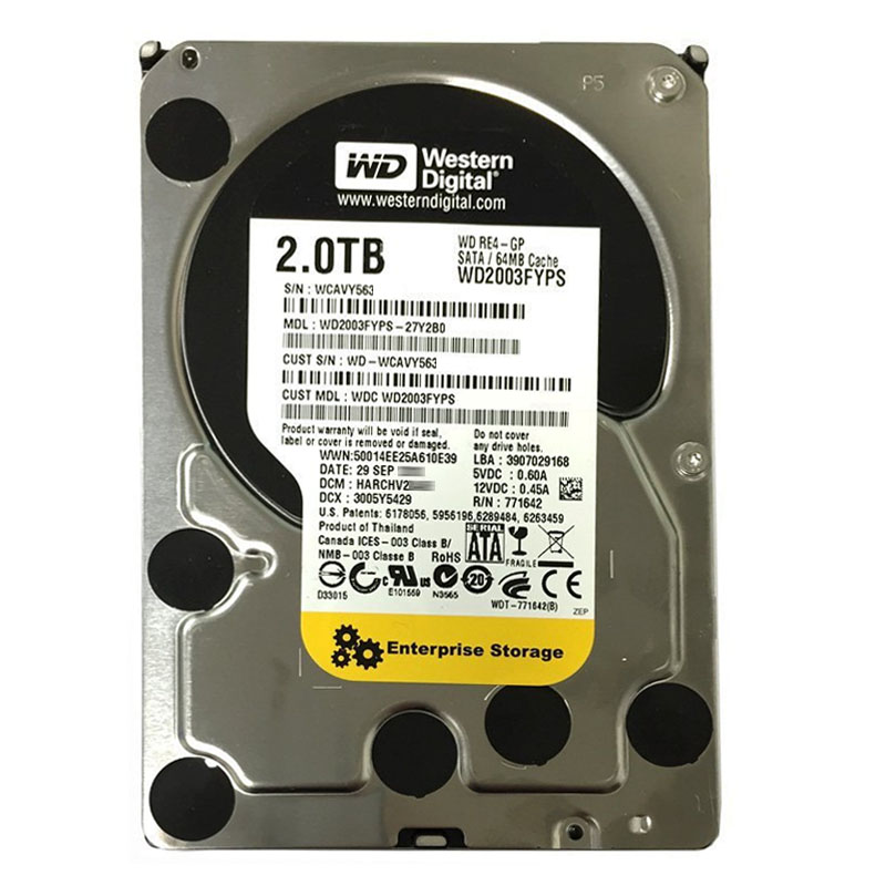 Western Digital - 2TB IntelliPower SATA 3.0Gbps 3.5" 64MB Hard Drive - WD2003FYPS