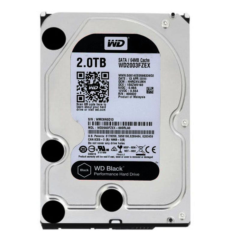 Western Digital - 2TB 7.2K SATA 3.5" 64MB Cache Hard Drive - WD2003FZEX-00SRLA0