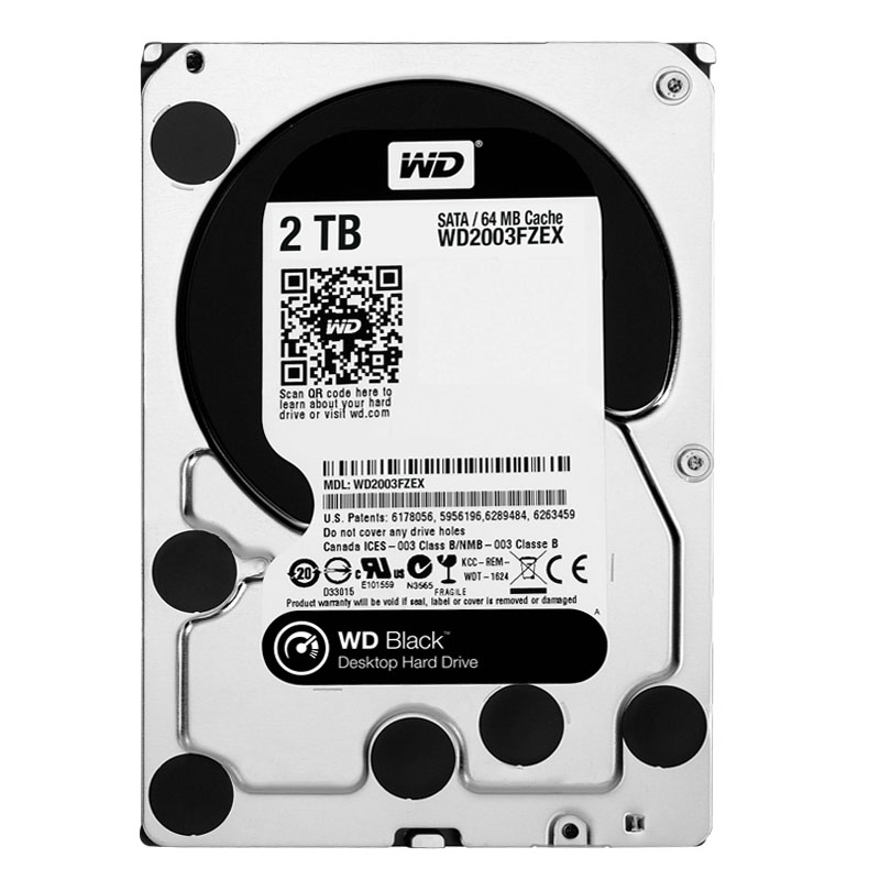 Western Digital - 2TB 7.2K SATA 6.0Gbps 3.5" 64MB Hard Drive - WD2003FZEX