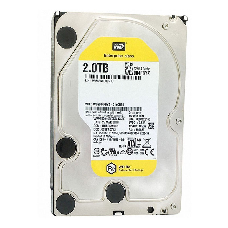 Western Digital - 2TB 7.2K SATA 6.0Gbps 3.5" 128MB Cache Hard Drive - WD2004FBYZ-01YCBB0