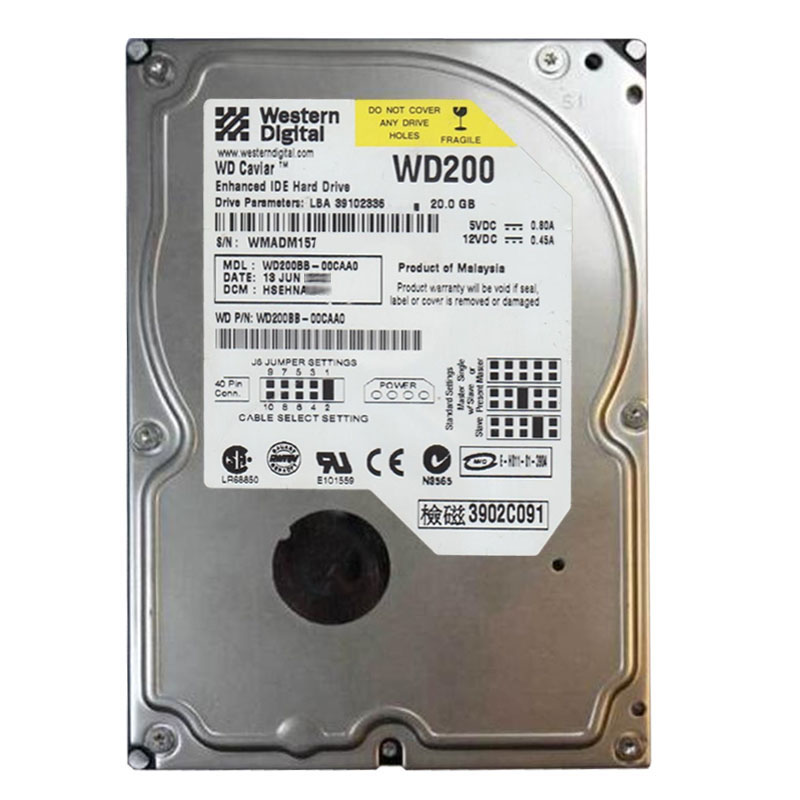 Western Digital - 20GB 7.2K IDE 3.5" 2MB Cache Hard Drive - WD200BB-00CAA0