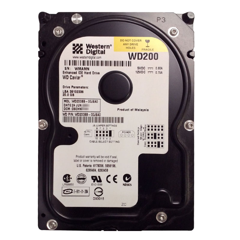Western Digital - 20GB 7.2K IDE 3.5" 2MB Cache Hard Drive - WD200BB-00JSA0