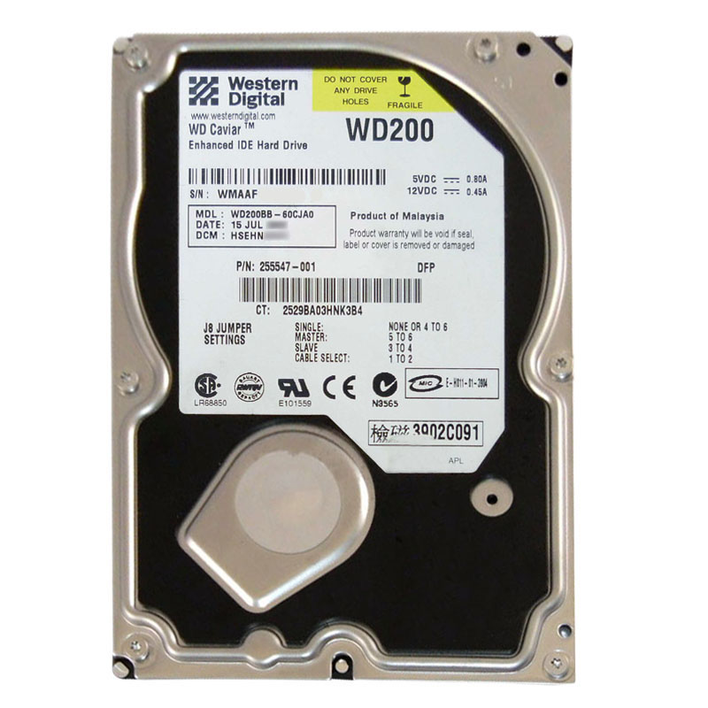 Western Digital - 20GB 7.2K IDE 3.5" 2MB Cache Hard Drive - WD200BB-60CJA0