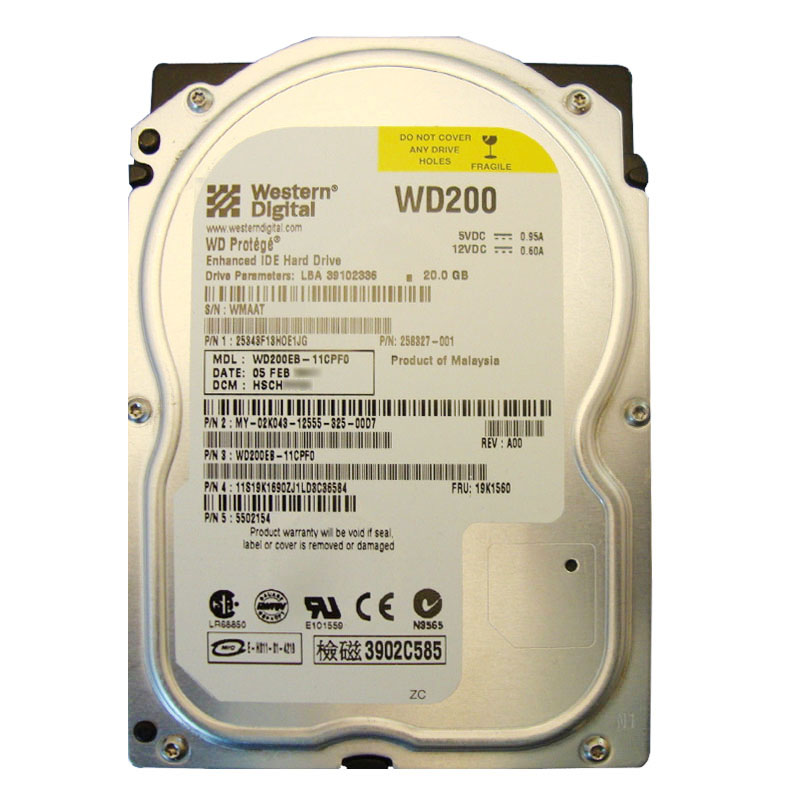 Western Digital - 20GB 5.4K IDE 3.5" 2MB Cache Hard Drive - WD200EB-11CPF0