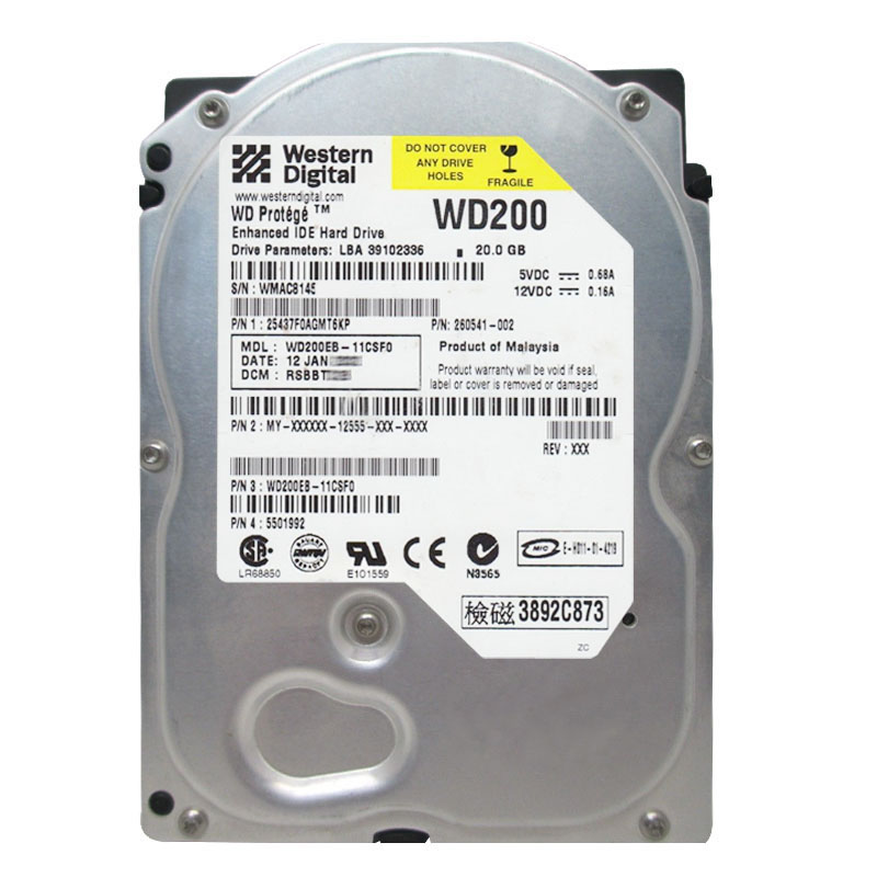 Western Digital - 20GB 5.4K IDE 3.5" 2MB Cache Hard Drive - WD200EB-11CSF0