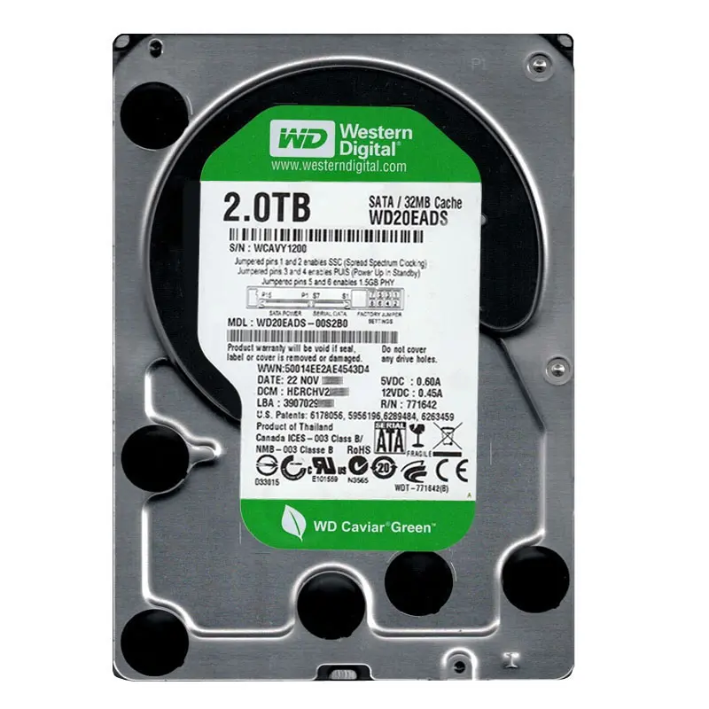 WD20EADS-00S2B0.jpg Western Digital - 2TB IntelliPower SATA 3.0Gbps 3.5" 32MB Hard Drive - WD20EADS-00S2B0 - Image 1