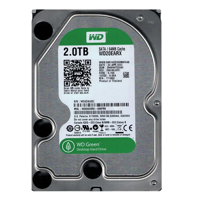 WD20EARX-008FB0.jpg Western Digital - 2TB IntelliPower SATA 6.0Gbps 3.5" 64MB Hard Drive - WD20EARX-008FB0 - Image 1