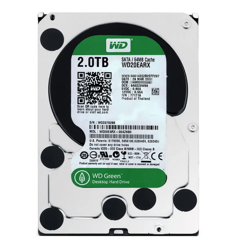 WD20EARX-00AZ6B0.jpg Western Digital - 2TB IntelliPower SATA 6.0Gbps 3.5" 64MB Cache Hard Drive - WD20EARX-00AZ6B0 - Image 1