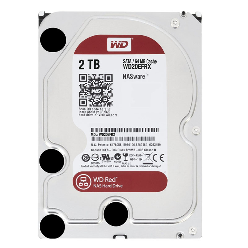 Western Digital - 2TB 5.4K SATA 6.0Gbps 3.5" 64MB Hard Drive - WD20EFRX
