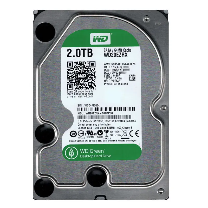 WD20EZRX-00D8PB0.jpg Western Digital - 2TB IntelliPower SATA 6.0Gbps 3.5" 64MB Hard Drive - WD20EZRX-00D8PB0 - Image 1