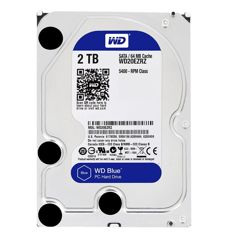 Western Digital - 2TB 5.4K SATA 6.0Gbps 3.5" 64MB Hard Drive - WD20EZRZ