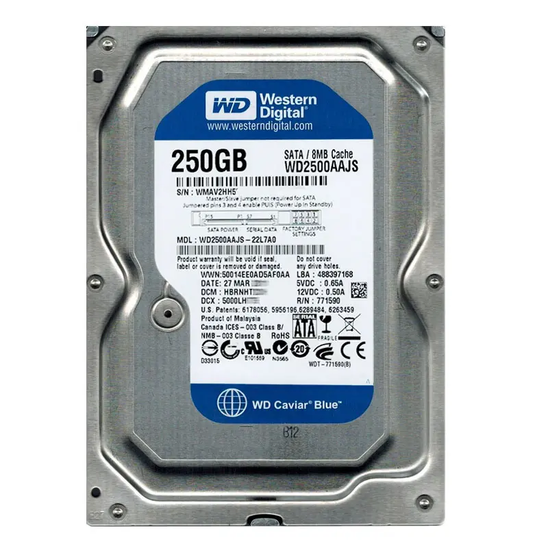 WD2500AAJS-22L7A0.jpg Western Digital - 250GB 7.2K SATA 3.0Gbps 3.5" 8MB Hard Drive - WD2500AAJS-22L7A0 - Image 1