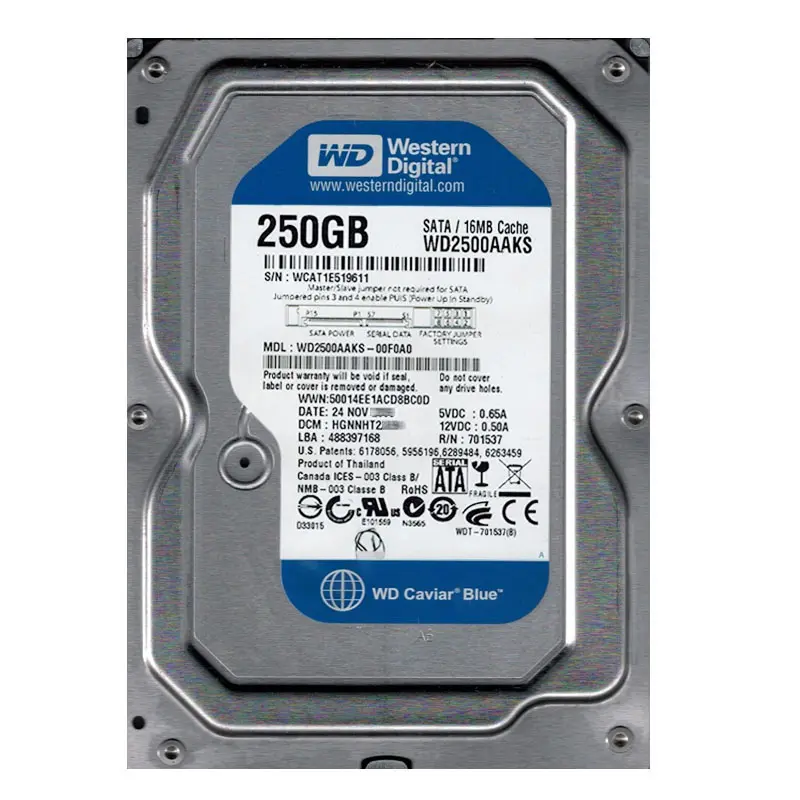 WD2500AAKS-00F0A0.jpg Western Digital - 250GB 7.2K SATA 3.0Gbps 3.5" 16MB Hard Drive - WD2500AAKS-00F0A0 - Image 1