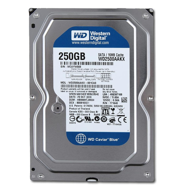 Western Digital - 250GB 7.2K SATA 6.0Gbps 3.5" 16MB Hard Drive - WD2500AAKX-001CA0
