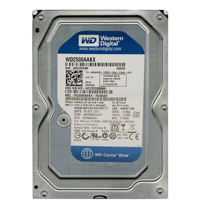 Western Digital - 250GB 7.2K SATA 6.0Gbps 3.5" 16MB Hard Drive - WD2500AAKX-75U6AA0