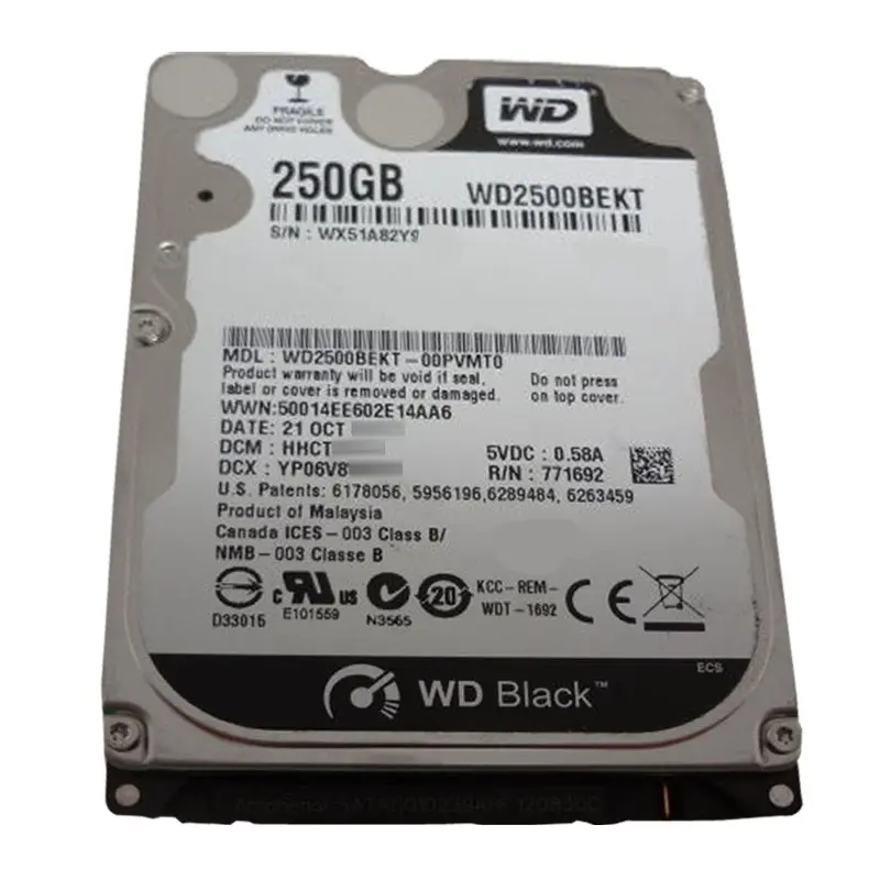 WD2500BEKT-00PVMT0.jpg Western Digital - 250GB 7.2K SATA 3.0Gbps 2.5" 16MB Hard Drive - WD2500BEKT-00PVMT0 - Image 1