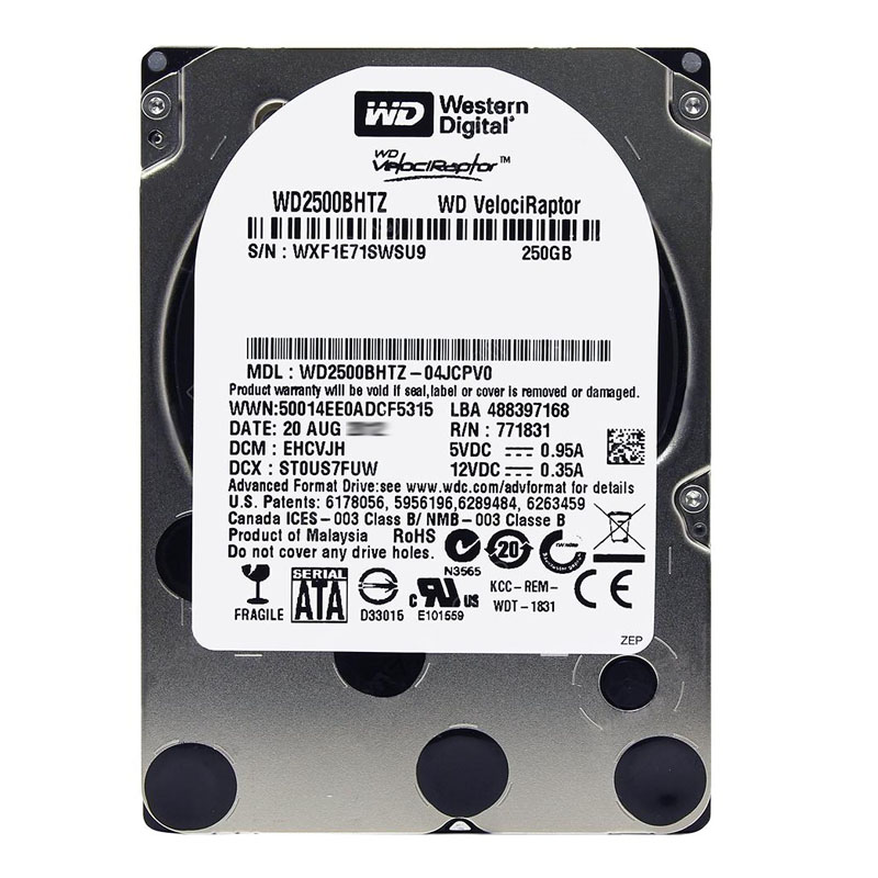 Western Digital - 250GB 10K SATA 6.0Gbps 2.5" 64MB Cache Hard Drive - WD2500BHTZ-04JCPV0