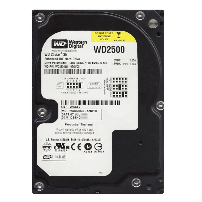 Western Digital - 250GB 7.2K ATA/100 3.5" 8MB Cache Hard Drive - WD2500JB-57GVC0