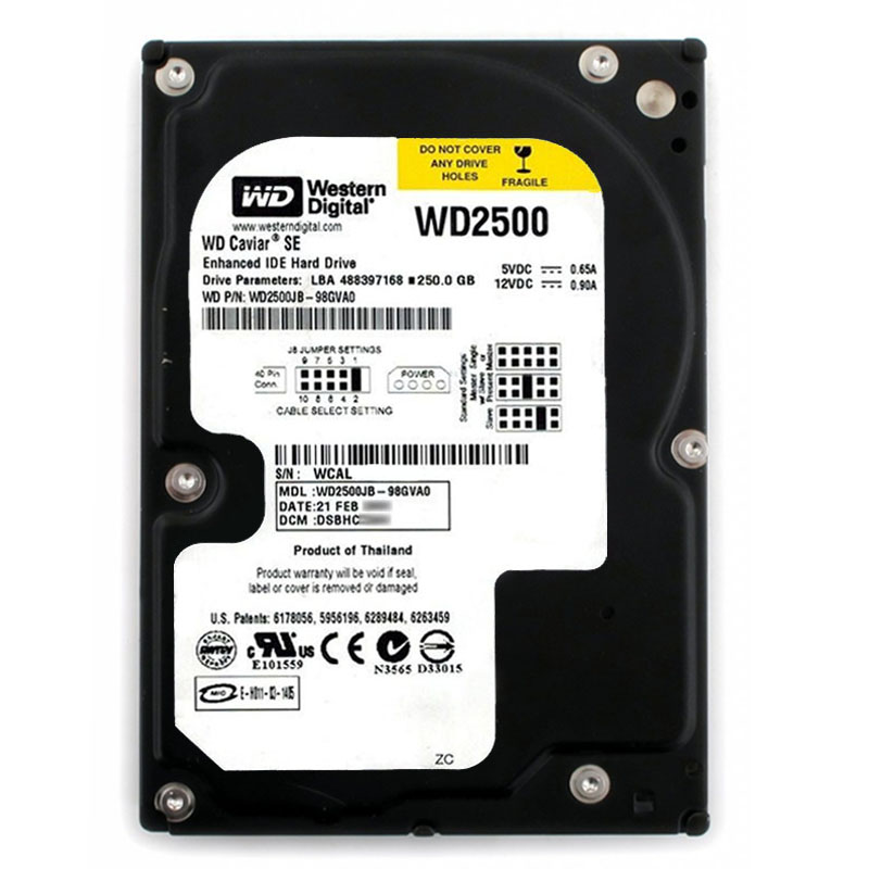 Western Digital - 250GB 7.2K ATA/100 3.5" 8MB Cache Hard Drive - WD2500JB-98GVA0