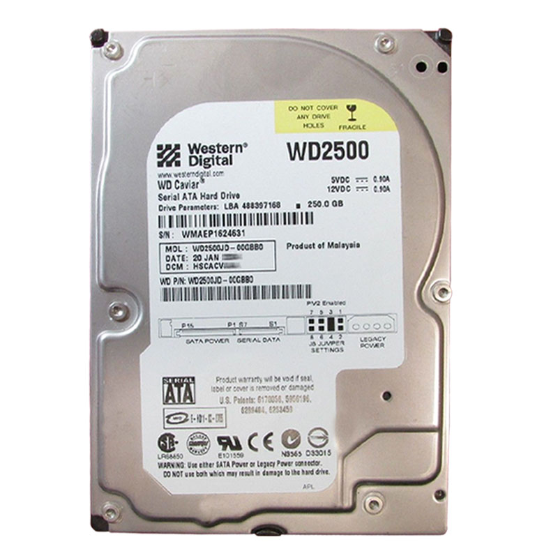 Western Digital - 250GB 7.2K SATA 1.5Gbps 3.5" 8MB Hard Drive - WD2500JD-00GBB0