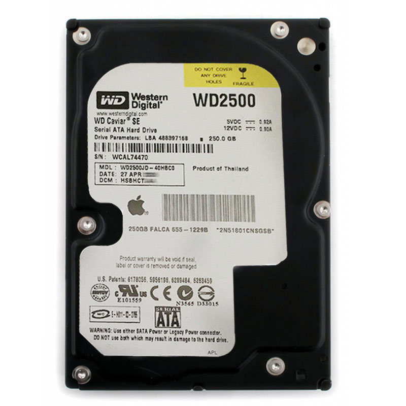 Western Digital - 250GB 7.2K SATA 1.5Gbps 3.5" 8MB Hard Drive - WD2500JD-40HBC0