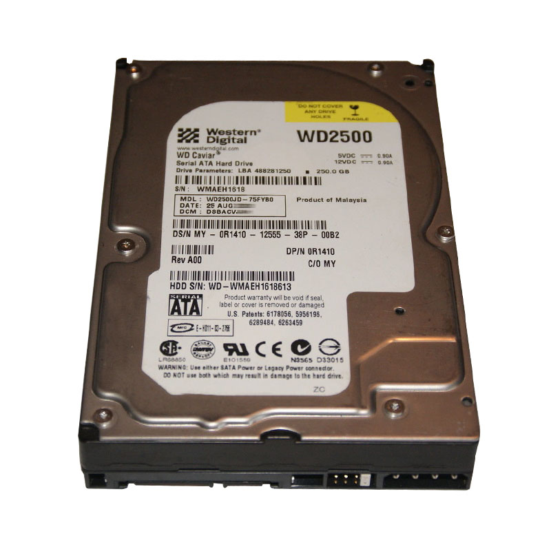 Western Digital - 250GB 7.2K SATA 1.5Gbps 3.5" 8MB Hard Drive - WD2500JD-75FYB0