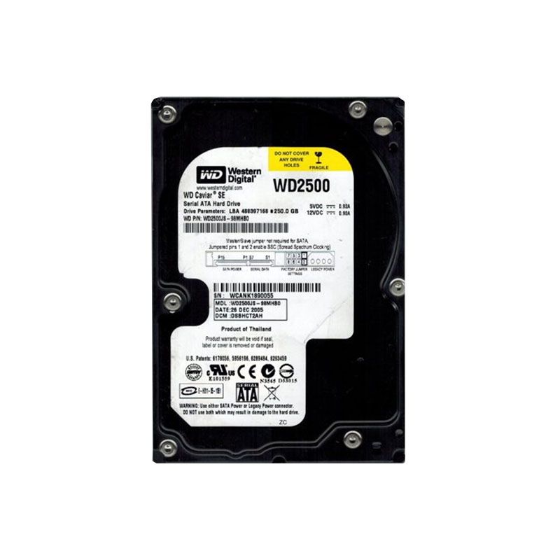 Western Digital - 250GB 7.2K SATA 3.5" Hard Drive - WD2500JS-98MHB0