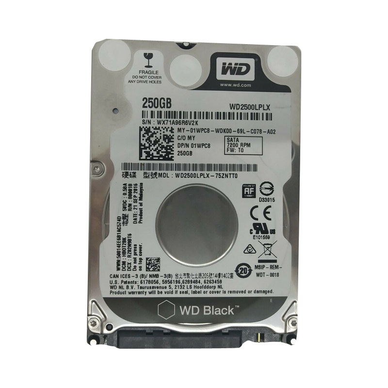 Western Digital - 250GB 7.2K SATA 2.5" Hard Drive - WD2500LPLX-75ZNTT0
