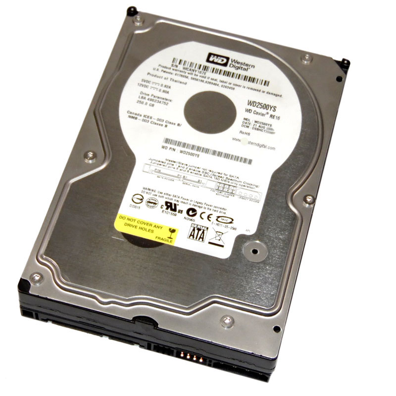 Western Digital - 250GB 7.2K SATA 3.0Gbps 3.5" 16MB Hard Drive - WD2500YS