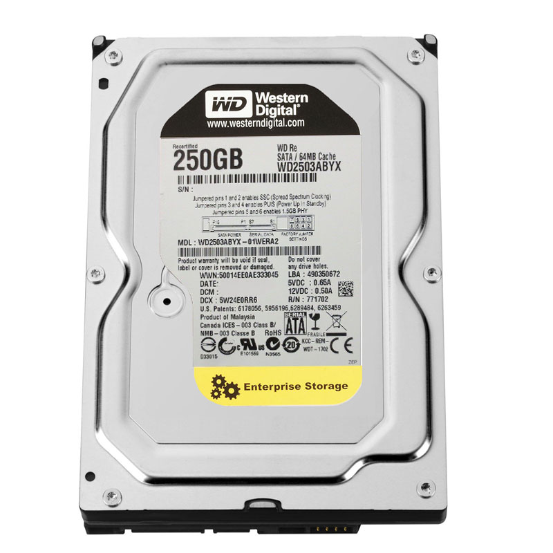 Western Digital - 250GB 7.2K SATA 3.5" 64MB Cache Hard Drive - WD2503ABYX-01WERA2