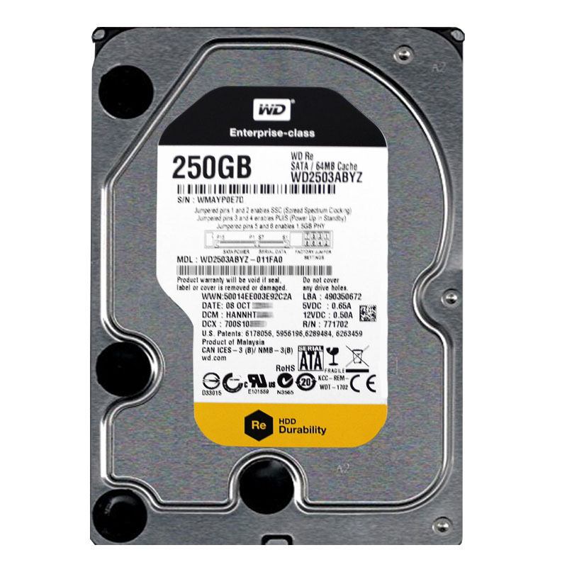 Western Digital - 250GB 7.2K SATA 6.0Gbps 3.5" 64MB Hard Drive - WD2503ABYZ-011FA0