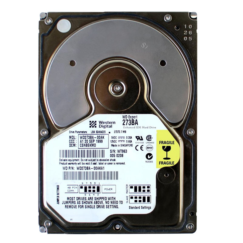 Western Digital - 27.3GB 7.2K IDE 3.5" 2MB Cache Hard Drive - WD273BA-00AKA1
