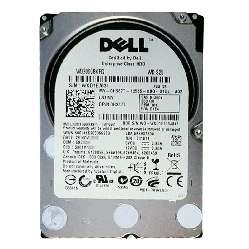Western Digital - 300GB 10K SAS 6.0Gbps 2.5" 16MB Cache Hard Drive - WD3000BKFG-18P2V0