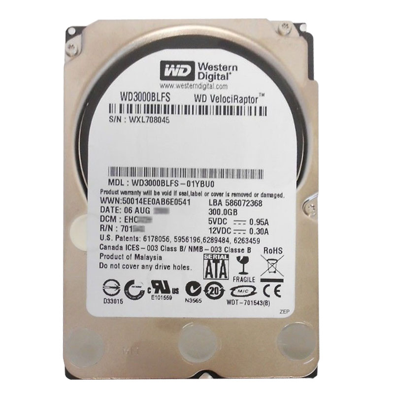Western Digital - 300GB 10K SATA 3.0Gbps 2.5" 16MB Hard Drive - WD3000BLFS-01YBU0